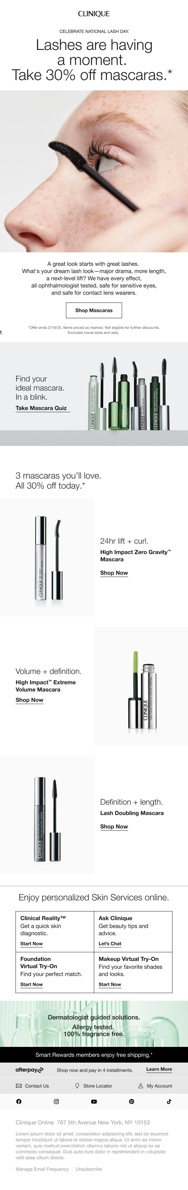  MASCARA &amp; LINER DISCOUNT EMAIL 