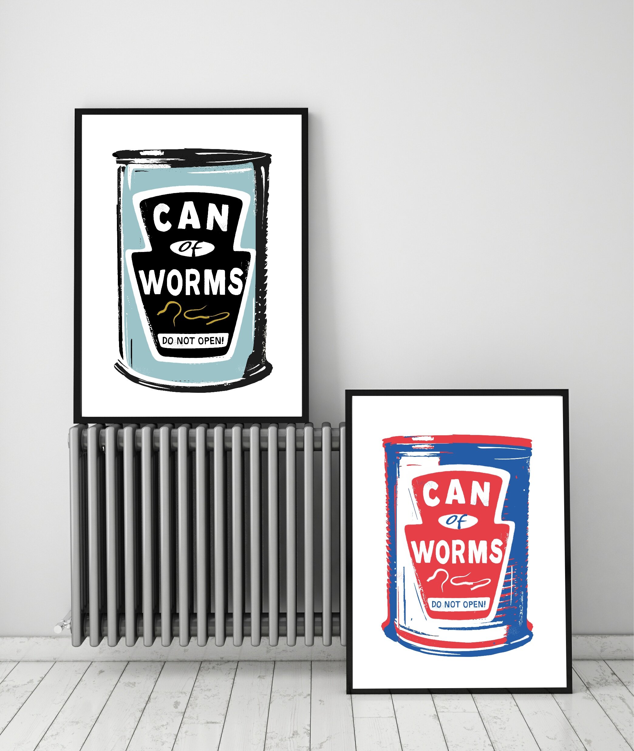 Can of worms art print