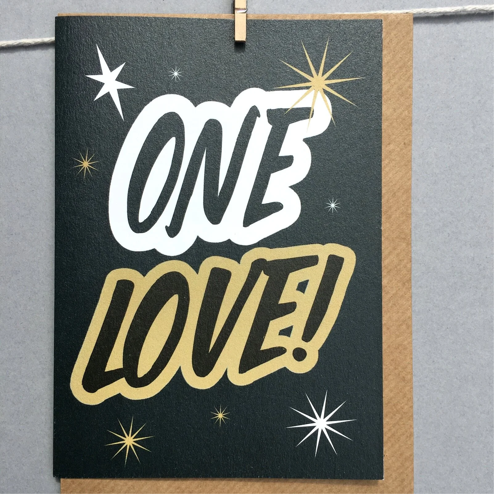 One Love Xmas card by Lou Boyce