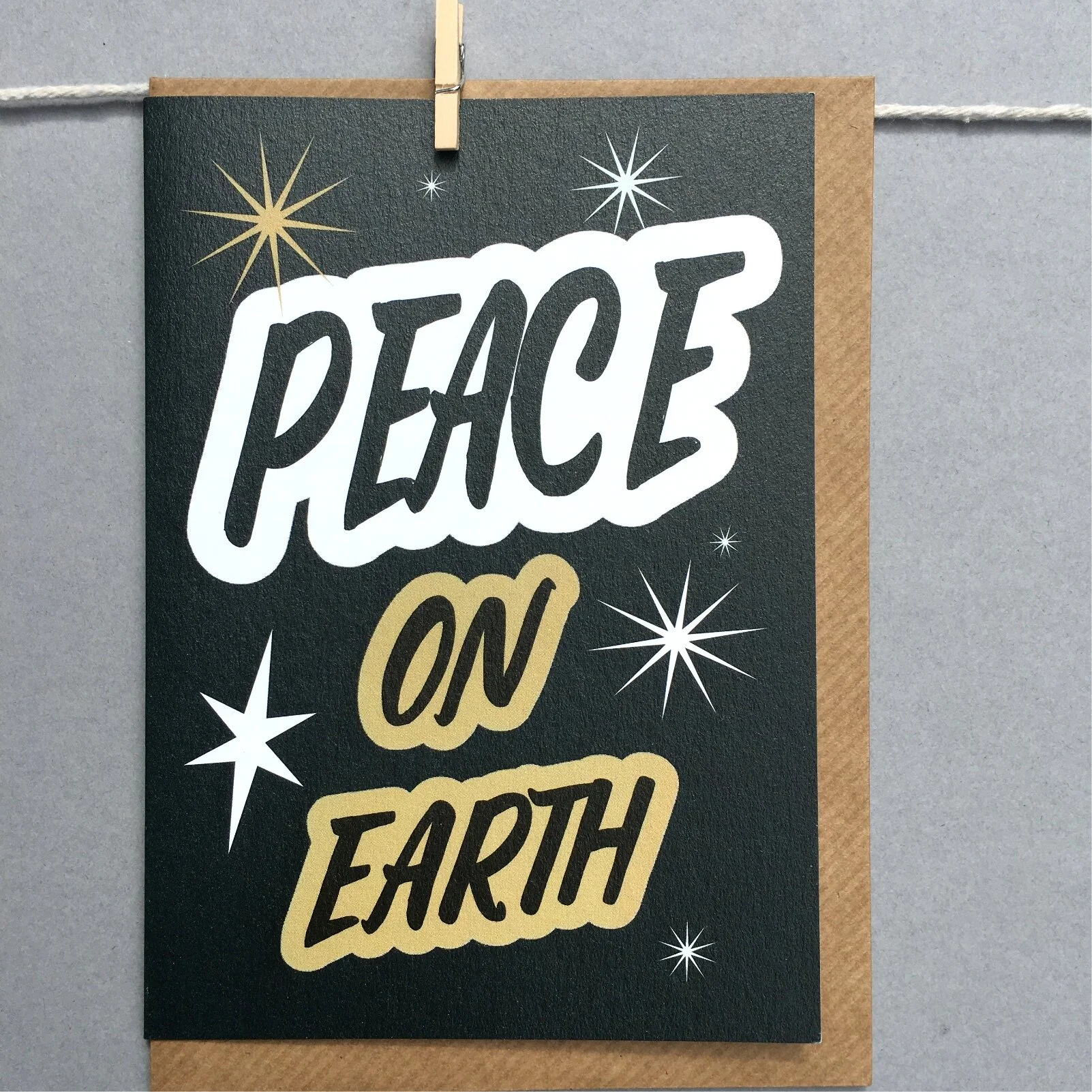 Peace on Earth Xmas card by Lou Boyce