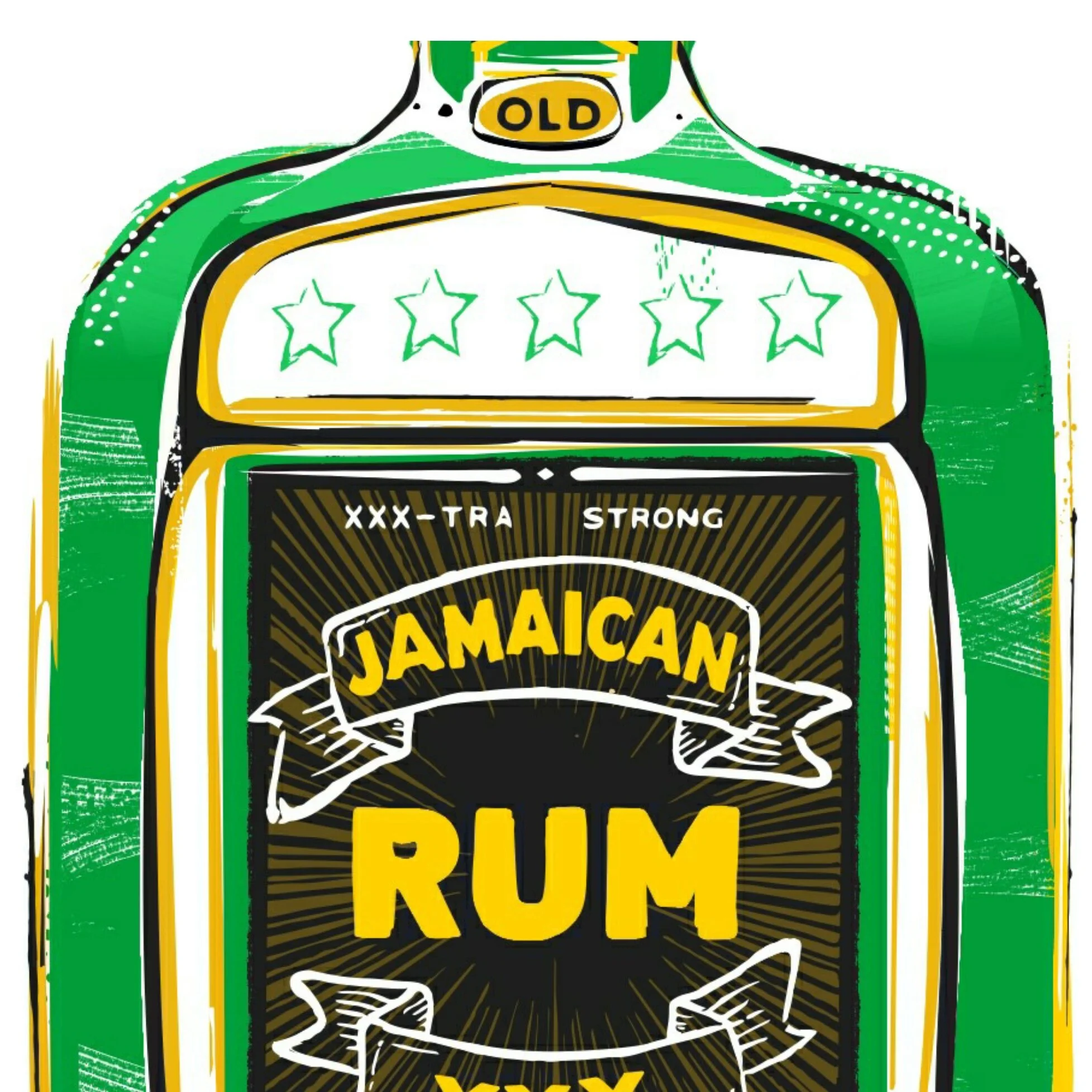 Jamaican rum print by Lou Boyce