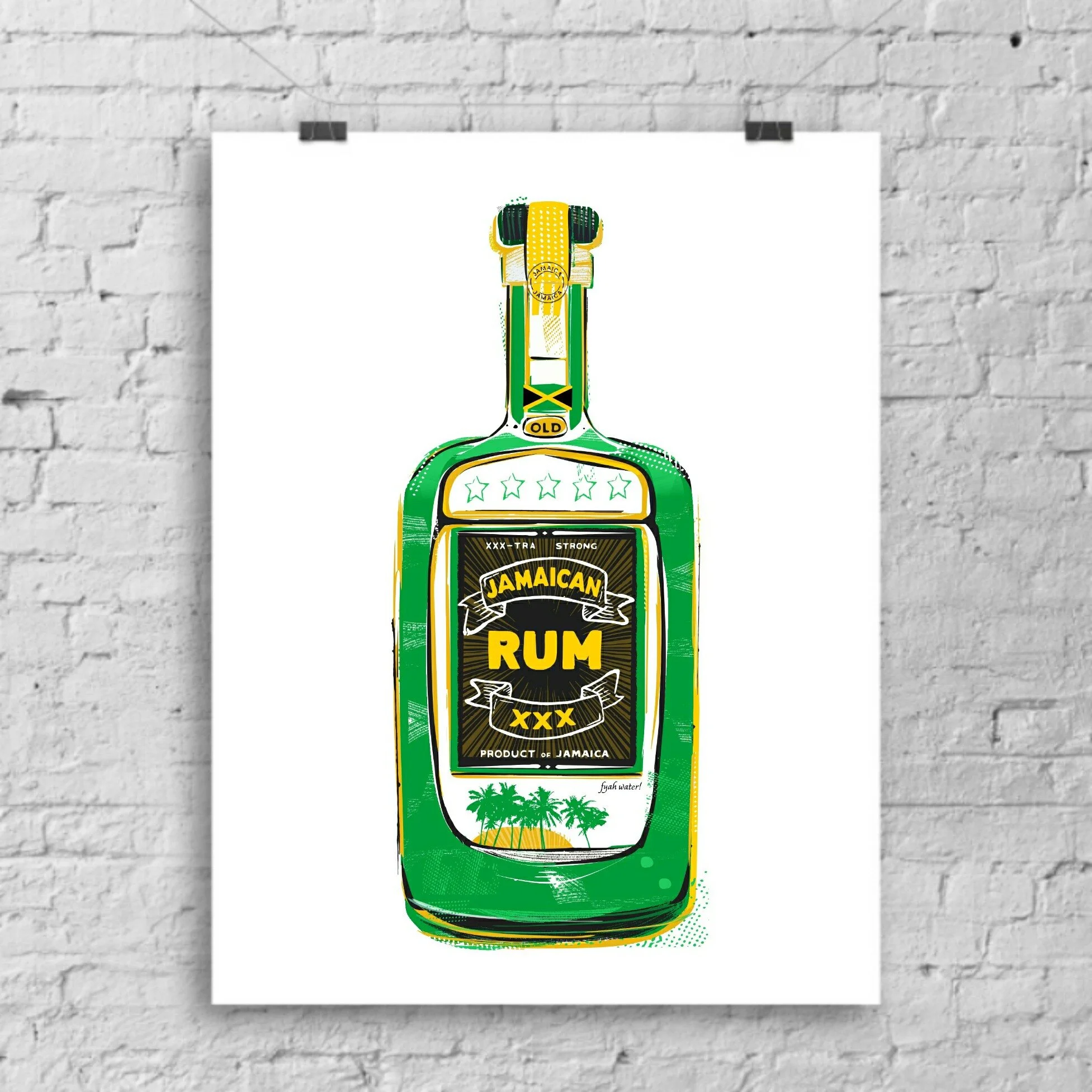 Jamaican rum print by Lou Boyce