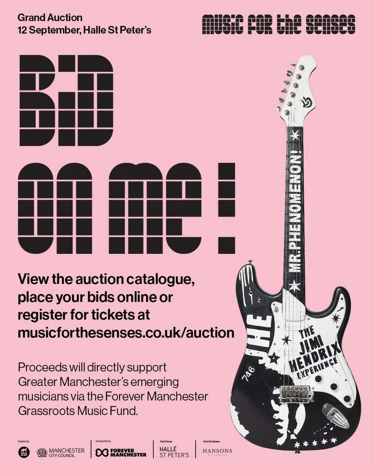 🚨 Shouting out to all my friends, family and contacts at home and overseas 📣

The Jimi Hendrix themed guitar which I designed and painted for Manchester&rsquo;s Music for the Senses sculpture trail is up for auction!

The trail comes to a close thi