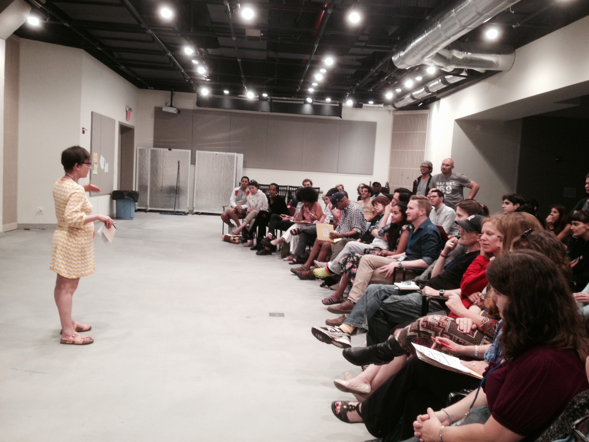 Anne Cattaneo in front of the 2014 Lab
