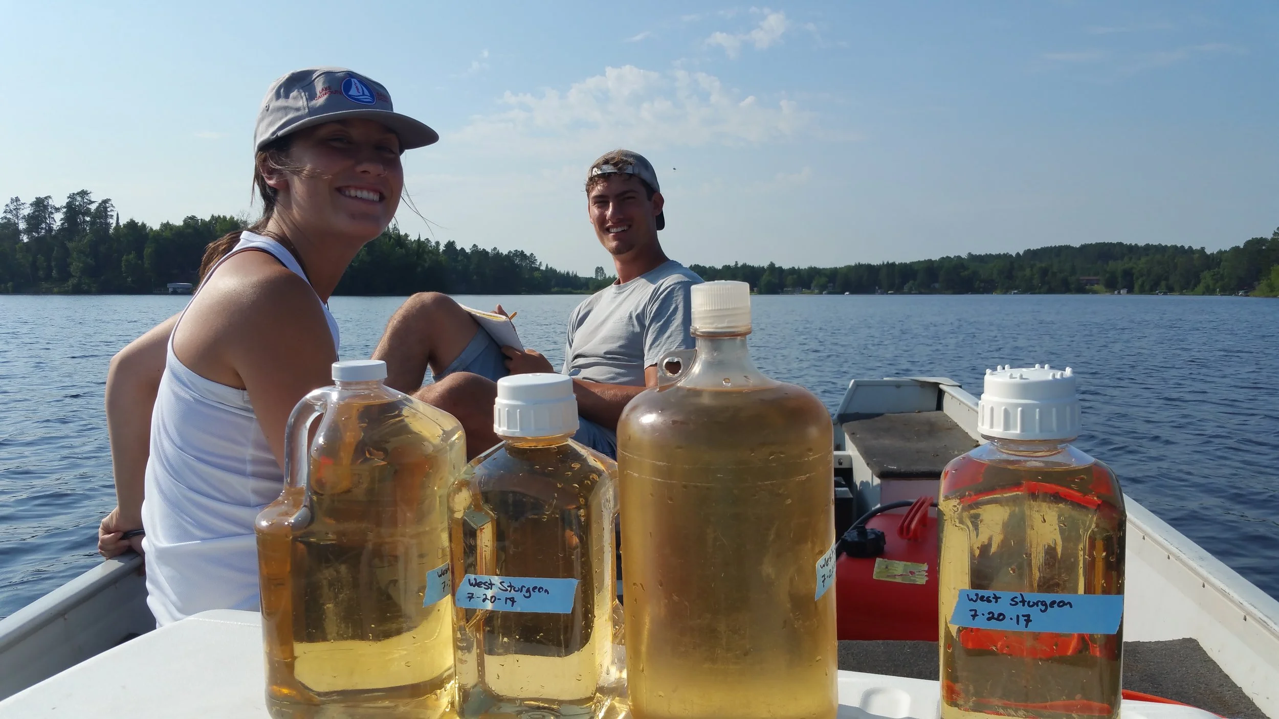 Nick and Maggie sampling the Sturgeon Lakes