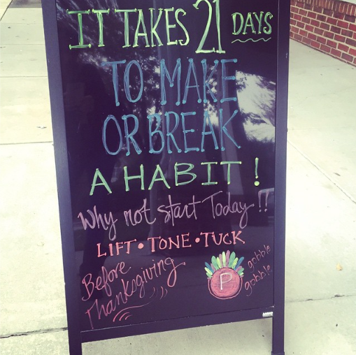 Start now. Remove the habit{s} that no longer serve you and start a new habit that will make you your best self.