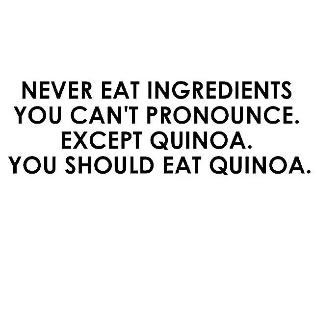 Check out those ingredients! Quinoa is safe... Promise! LoL :)