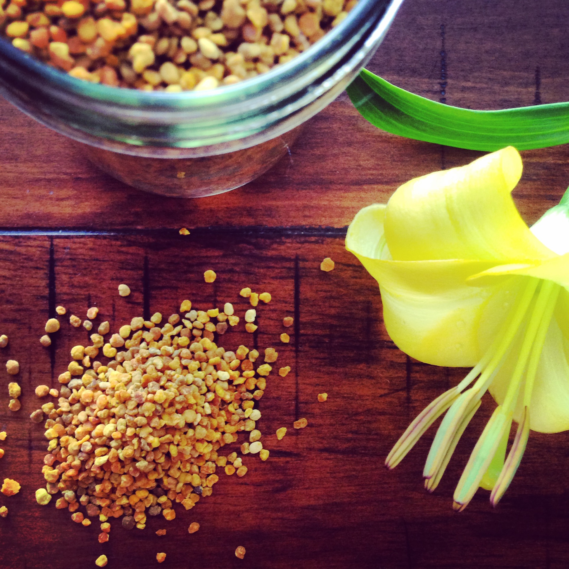 Buzzkill. Bee pollen should be left for the bees.