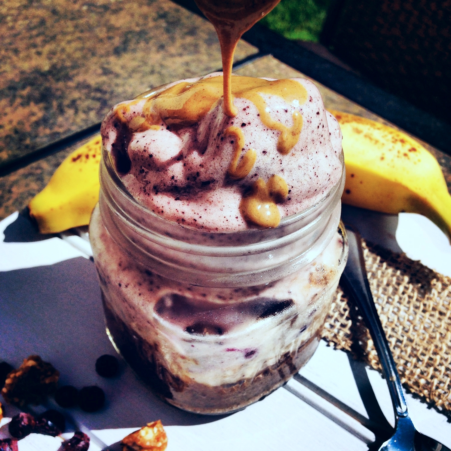 Nom nom nom... who knew frozen bananas could taste so good?
