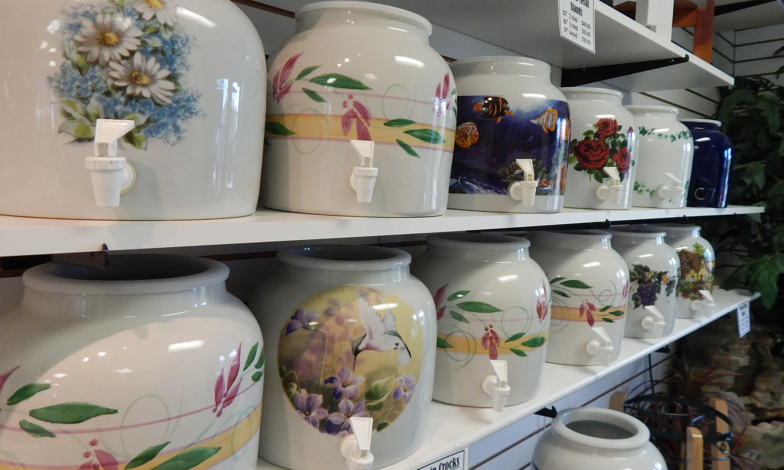 Porcelain Crocks and stands — Your home for all your water needs since 1958