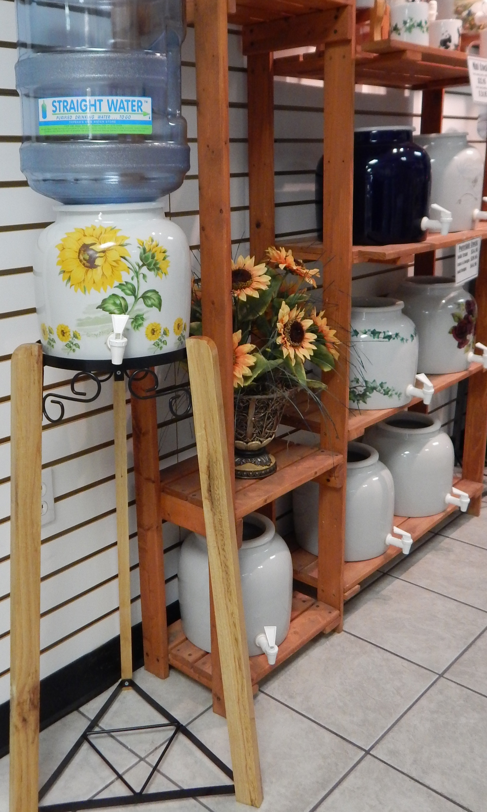 0051010 not included Details about / Tall Oak Stand for Porcelain Jug Crock Water Dispenser