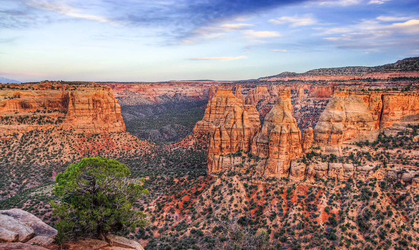 Colorado National Monument Scenic Landscape at Dusk