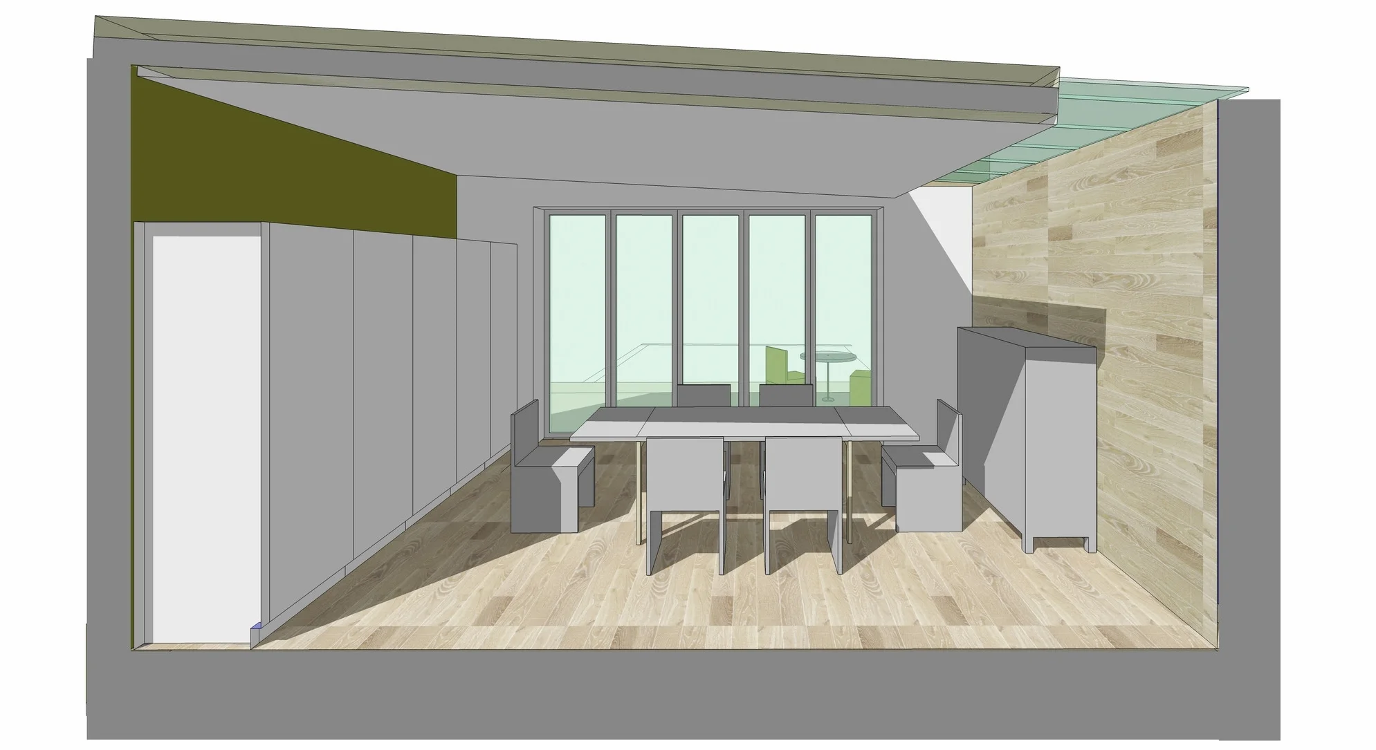 cross section - kitchen/diner