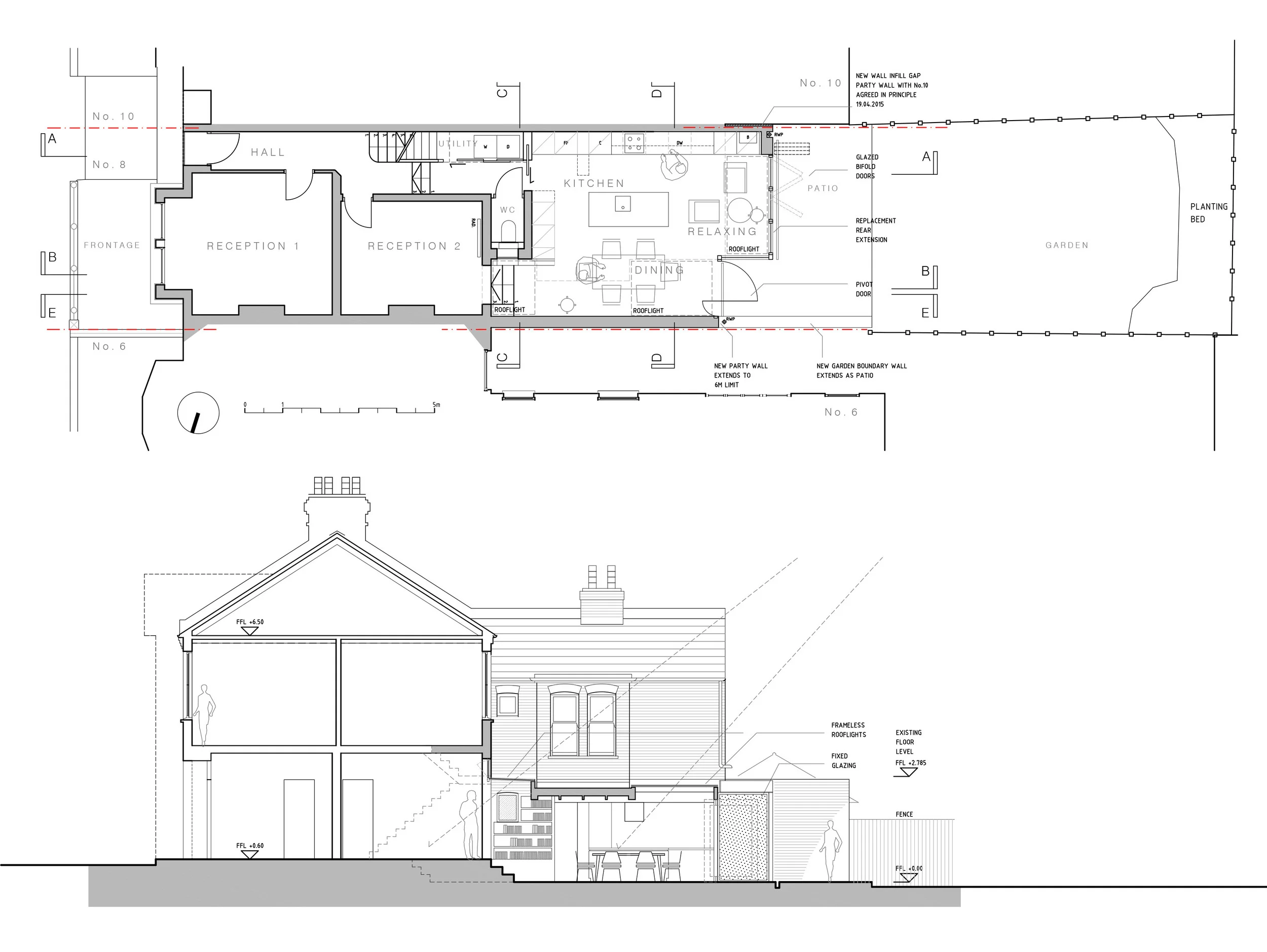 plan + section
