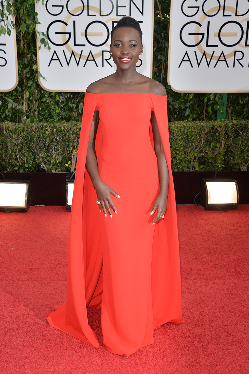  Lupita Nyong'o in Ralph Lauren at the&nbsp;Golden Globes 