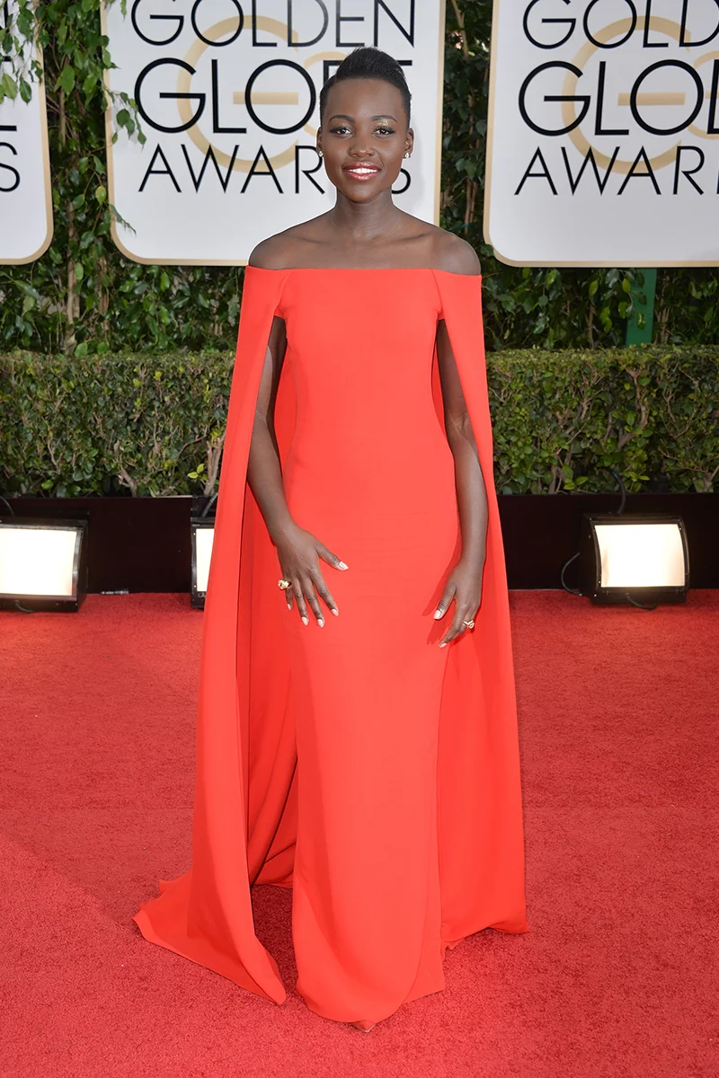 Lupita Nyong'o in Ralph Lauren at the Golden Globes