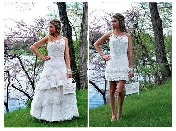 toilet paper wedding dress