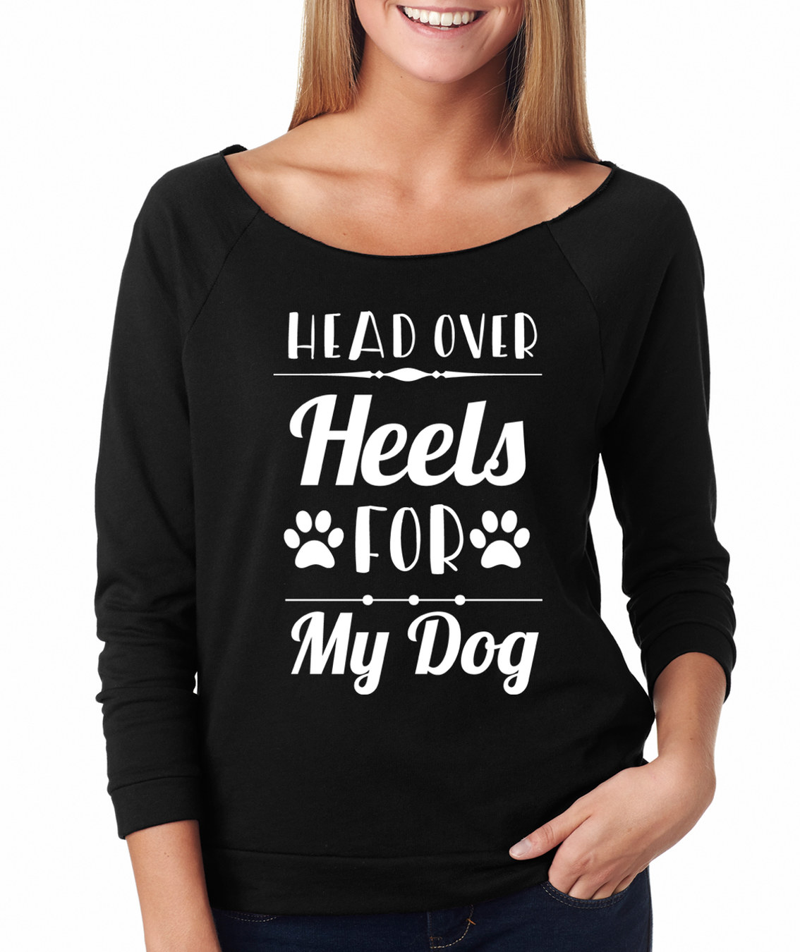 Black Head Over Heel Pullover - Women by Signature T-Shirts.jpg