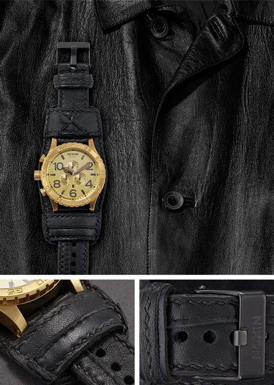 leather nixon watches 