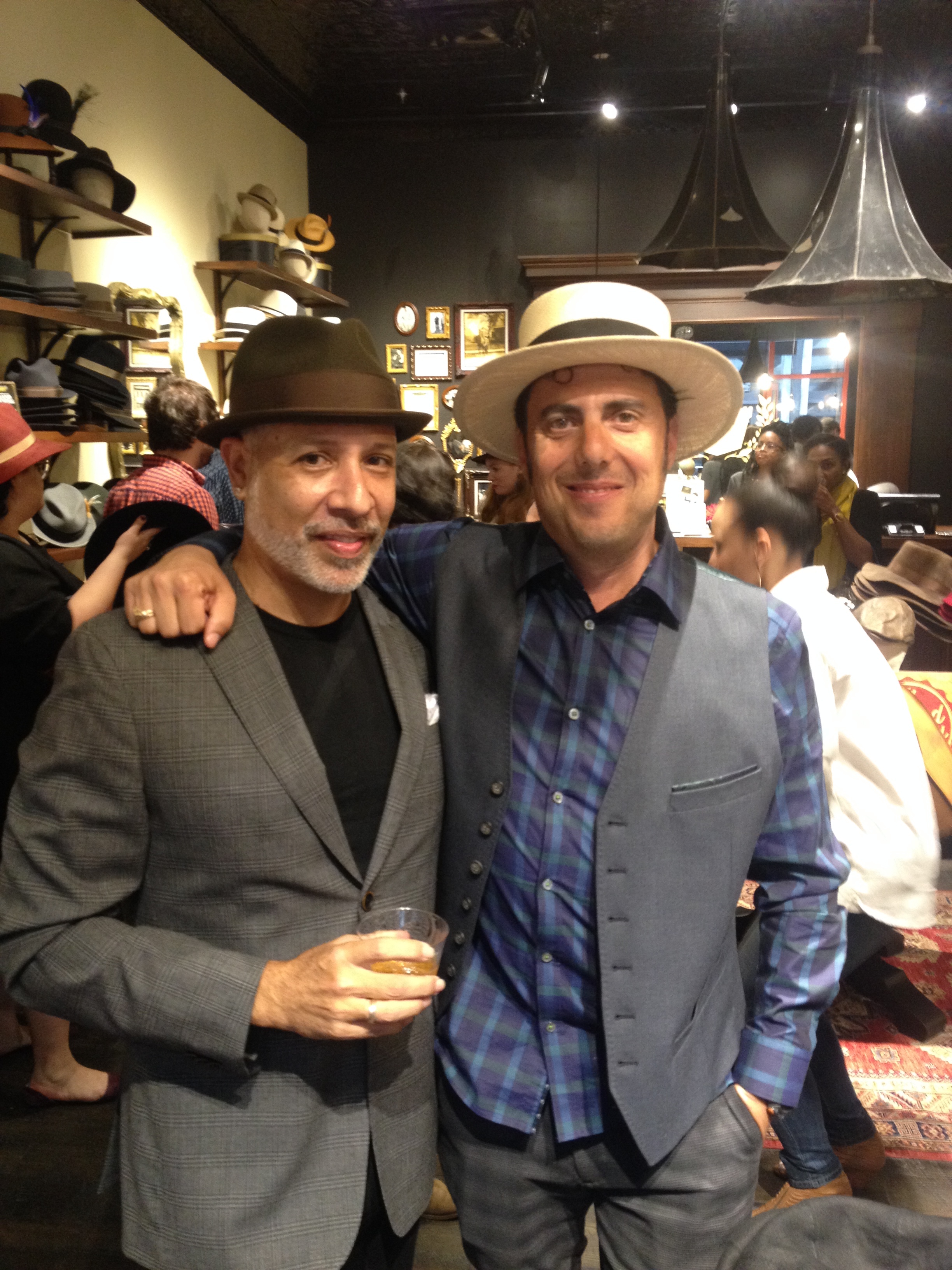 Ben Goorin, myself and a couple of dapper hats.