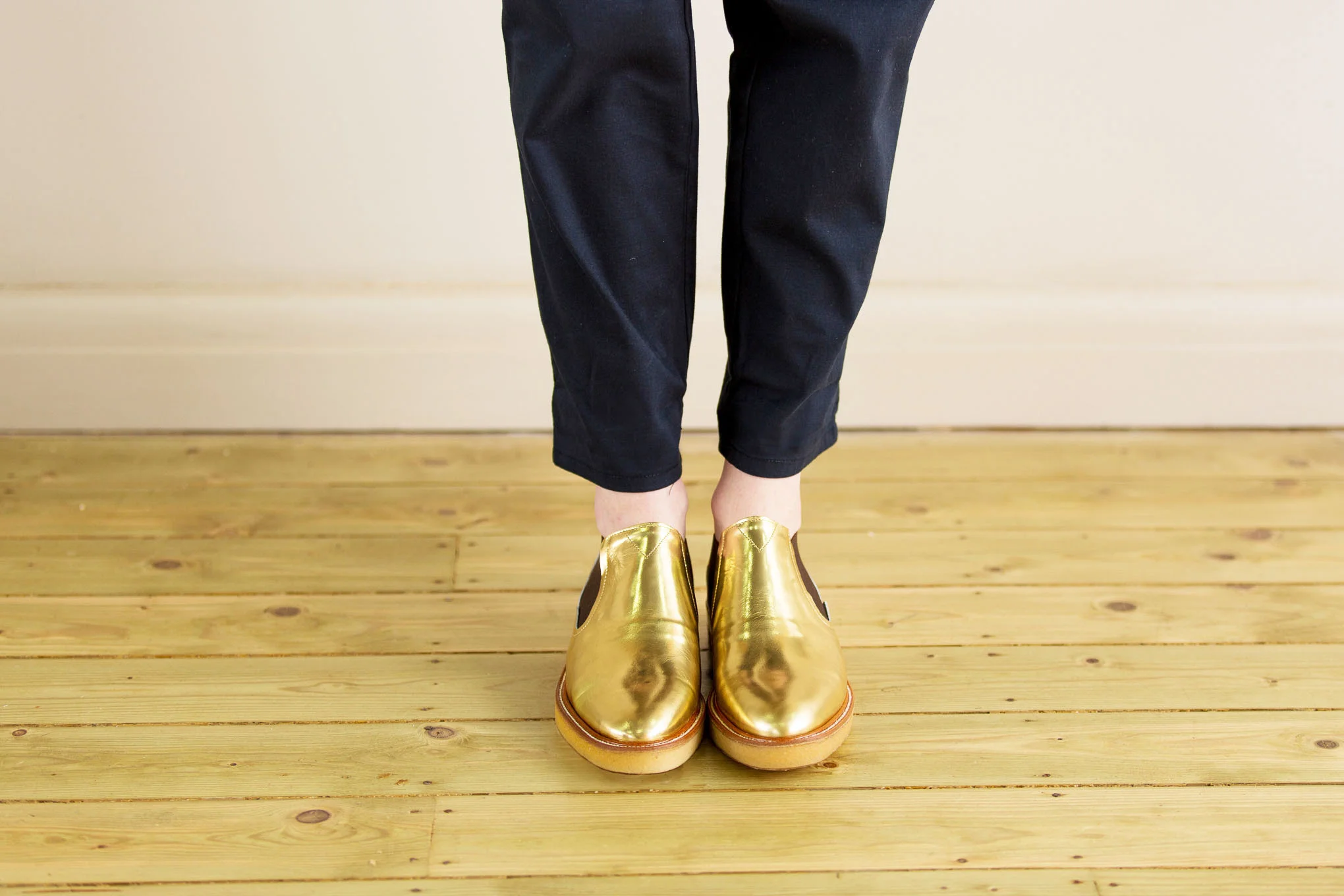 metallic shoes