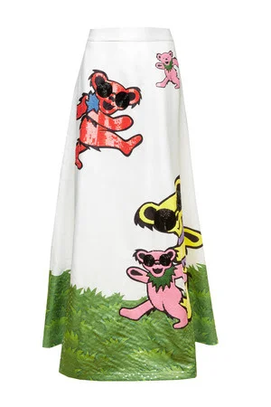  alice + olivia X Grateful Dead: Dancing Bear Ball Gown Skirt, Retail: $1298 