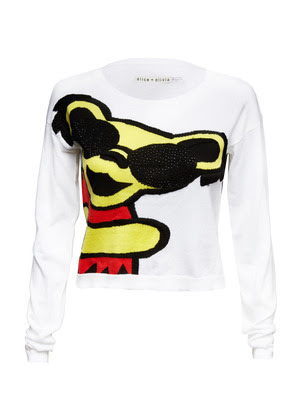  alice + olivia X Grateful Dead: Embellished Crop Sweater, Retail: $348 