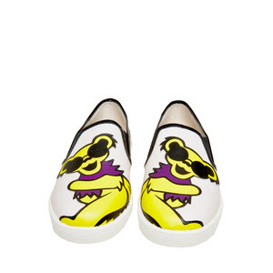  alice + olivia X Grateful Dead: Yellow Slip On Sneaker, Retail: $298 