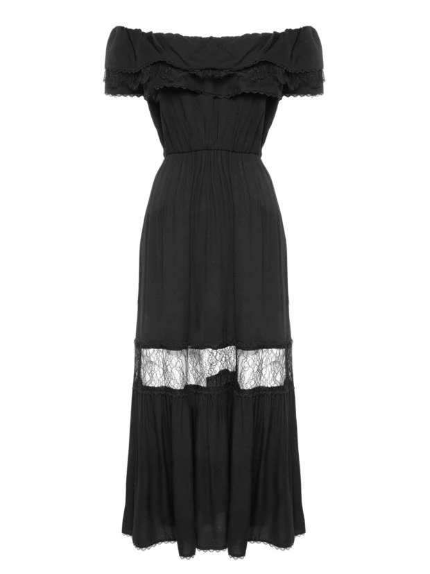  LITA RUFFLE MIDLENGTH DRESS WITH TIE BELT 