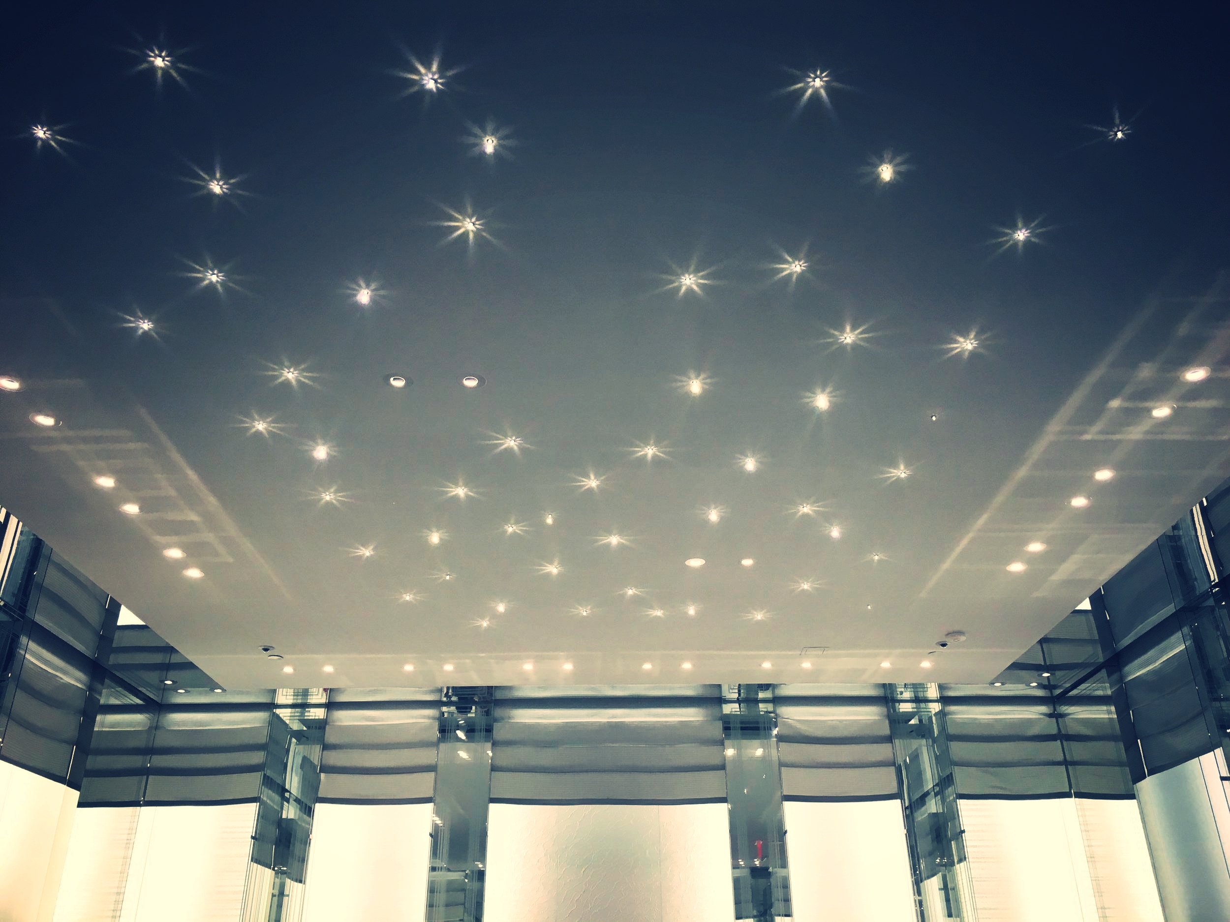 The Dior Atlanta ceiling glistened and sparkled.