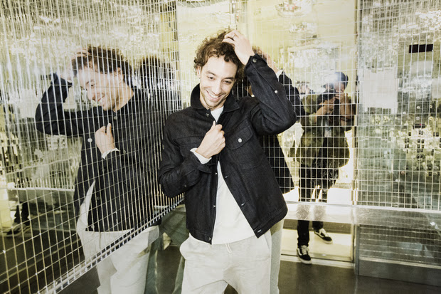  Albert Hammond Jr., wearing Basic Rights' Denim Jacket, Crew Sweatshirt, and Sweatpants.&nbsp;Shot by Christiaan Felber for Basic Rights.&nbsp; 