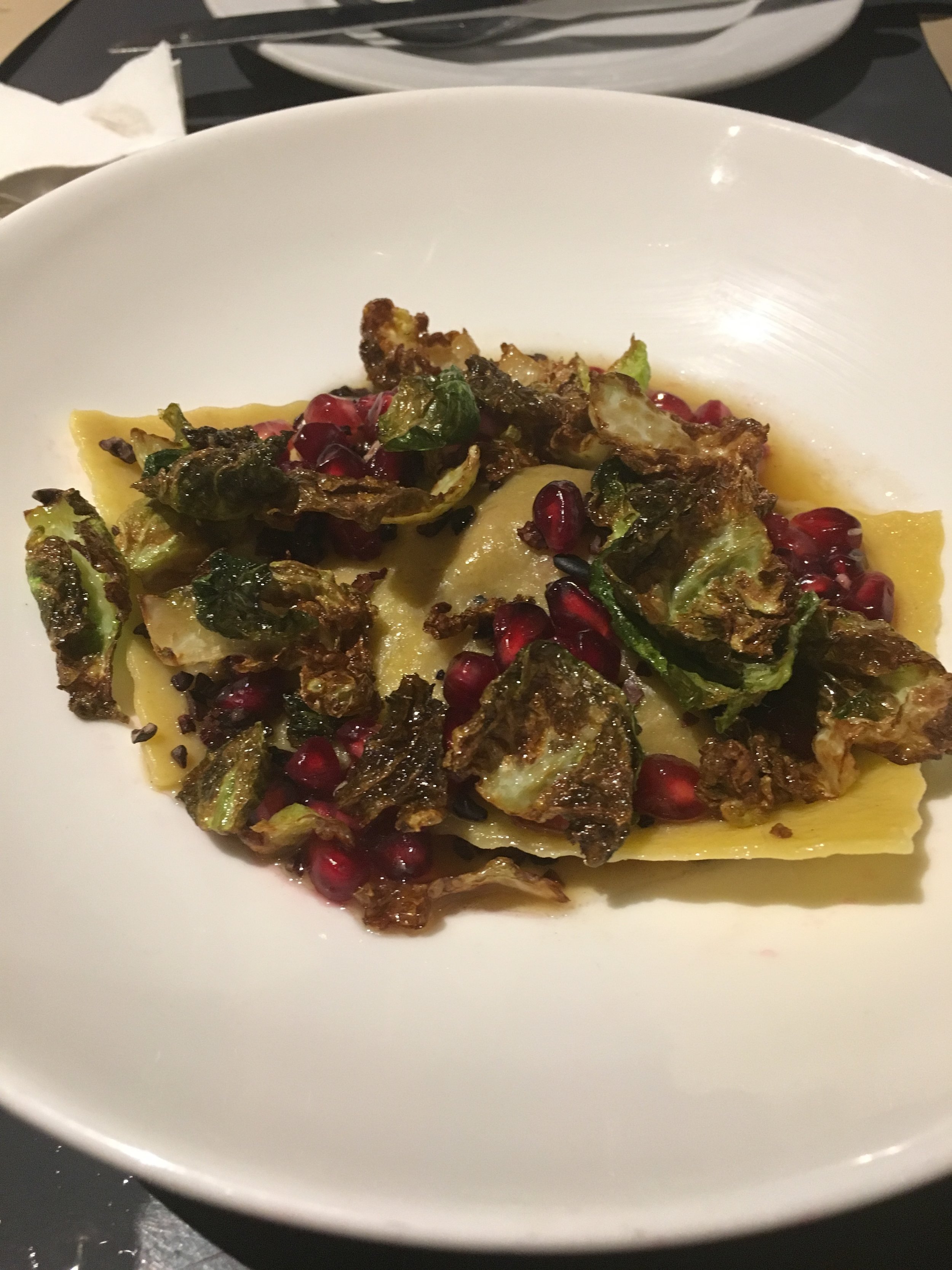  Parsnip ravioli. 