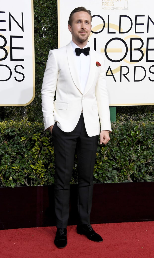 Ryan Gosling in custom Gucci.