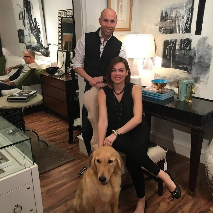 Alex Page & Jenn Balcos pose with Roch.