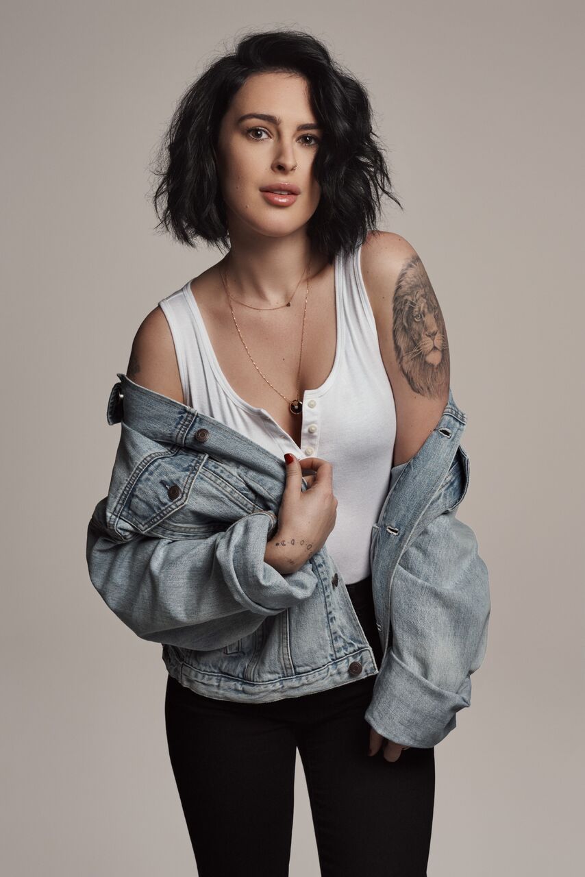  Singer Rumer Willis, daughter of Demi Moore,&nbsp;wears the Cropped Denim Jacket, similar to the one her mother wore in her 1990 ad, with the Henley Bodysuit. -&nbsp;“Gap was really the first brand to come out of the box... and do different and inte