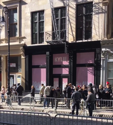 Kylie Jenner's Pop Up Shop in Soho. 