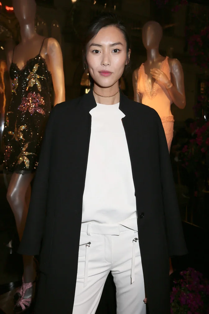 Liu Wen attends the La Perla Milan Fashion Week unveiling of the new Montenapoleone boutique. 