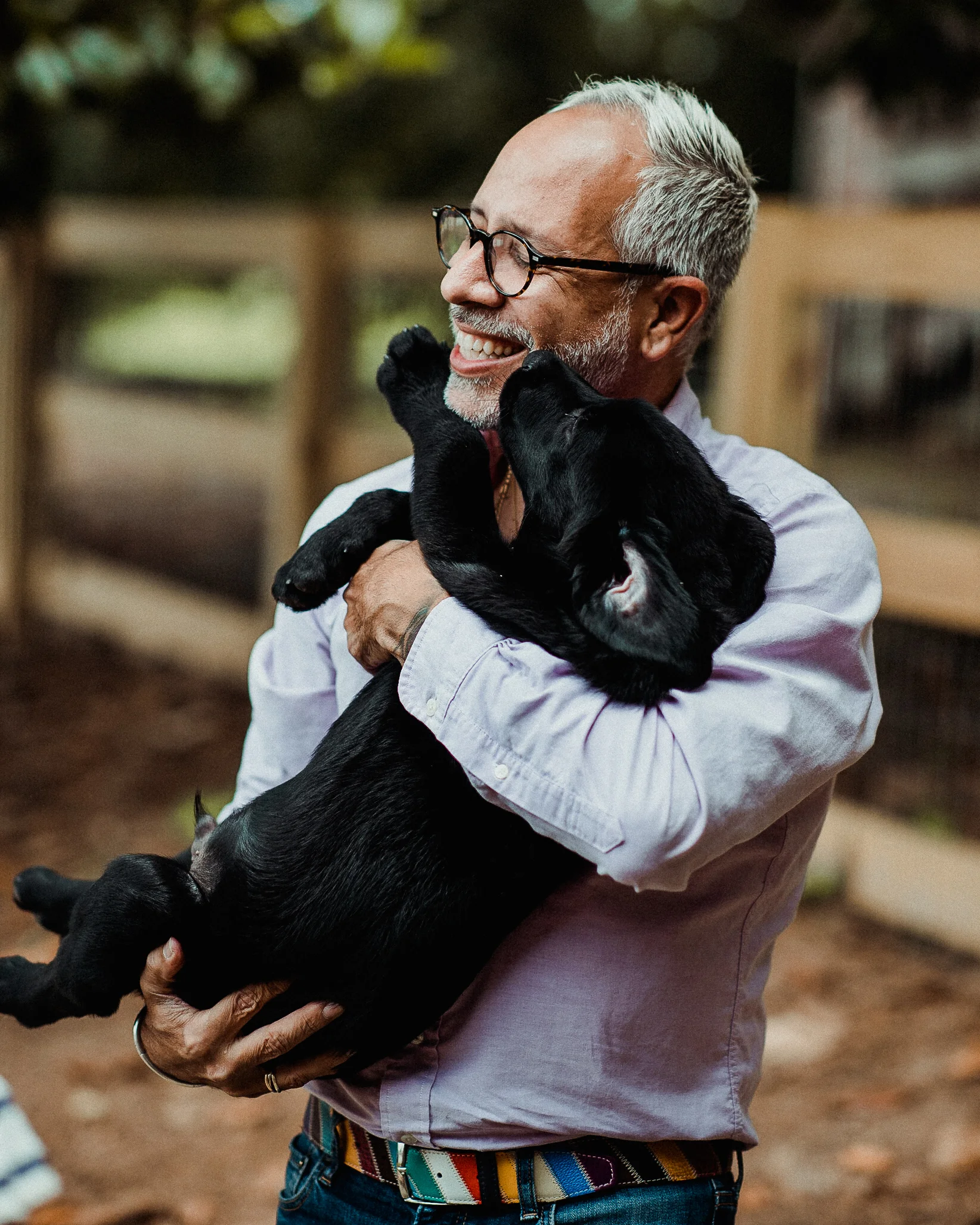 E. Vincent Martinez & puppy Vincent at Canine Assistants.