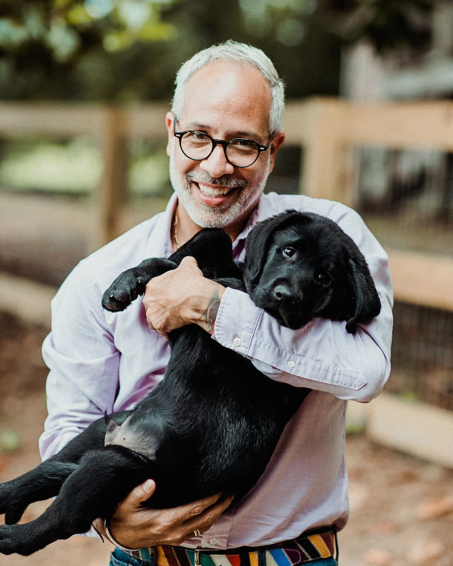 E. Vincent Martinez & puppy Vincent