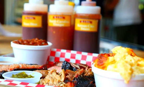 Go to Alpharetta for King Barbecue’s pulled pork, brisket, ribs, brisket-baked beans, mac-n-cheese and more. All photos by David Danzig.