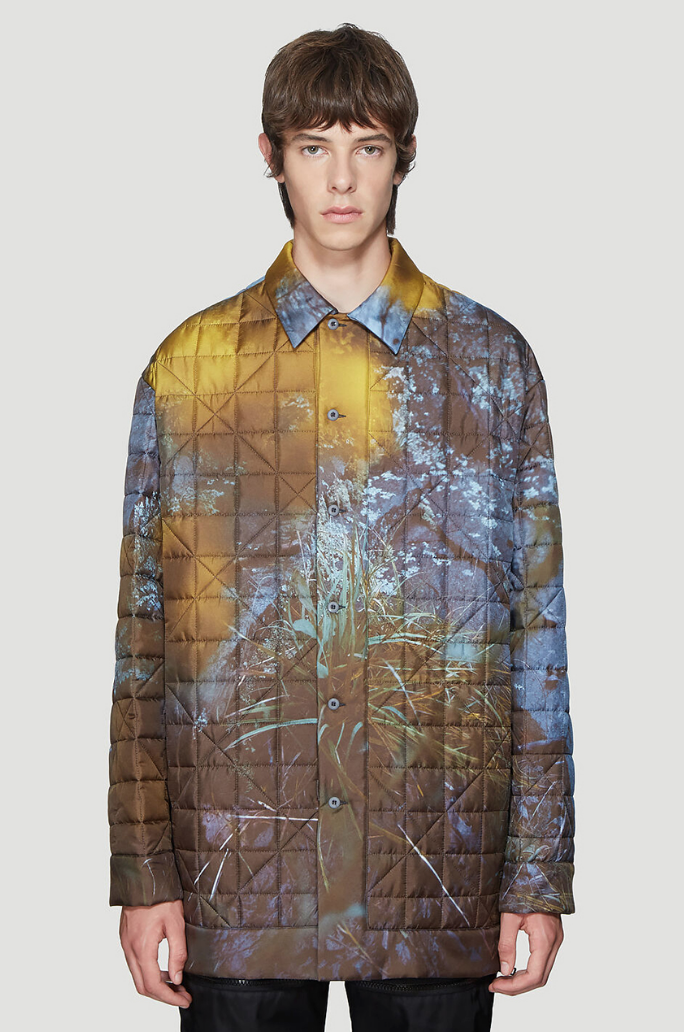 OAMC Polly Shirt Jacket With All-Over Flower Print