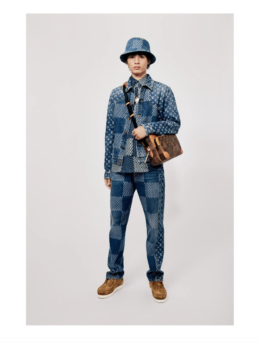 Louis Vuitton Nigo Black & Blue Checkered Fleece