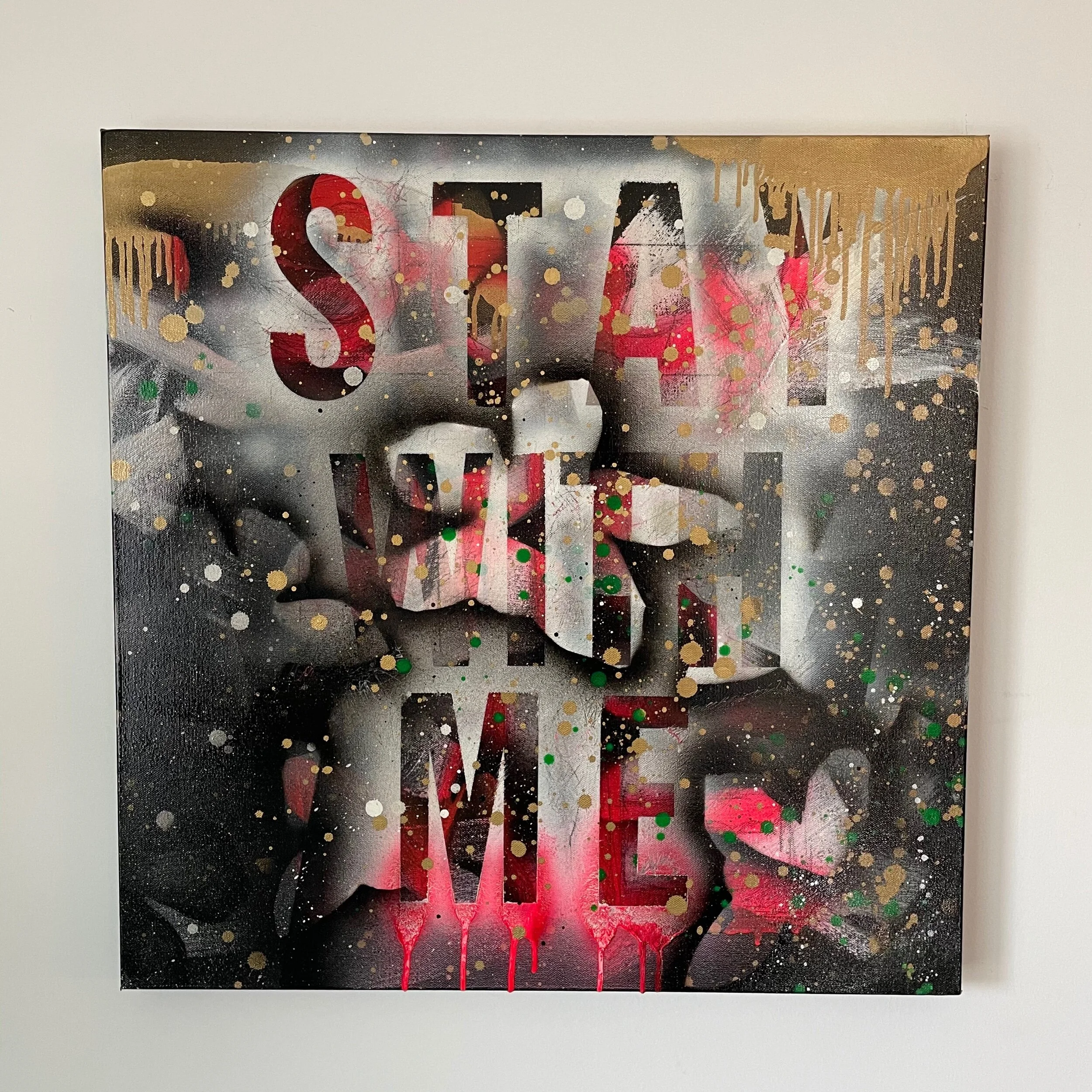 art, painting, mixed media, artist, floral, latinx, cuban art, gallery, home decor, abstract, gold, modern art, orchid