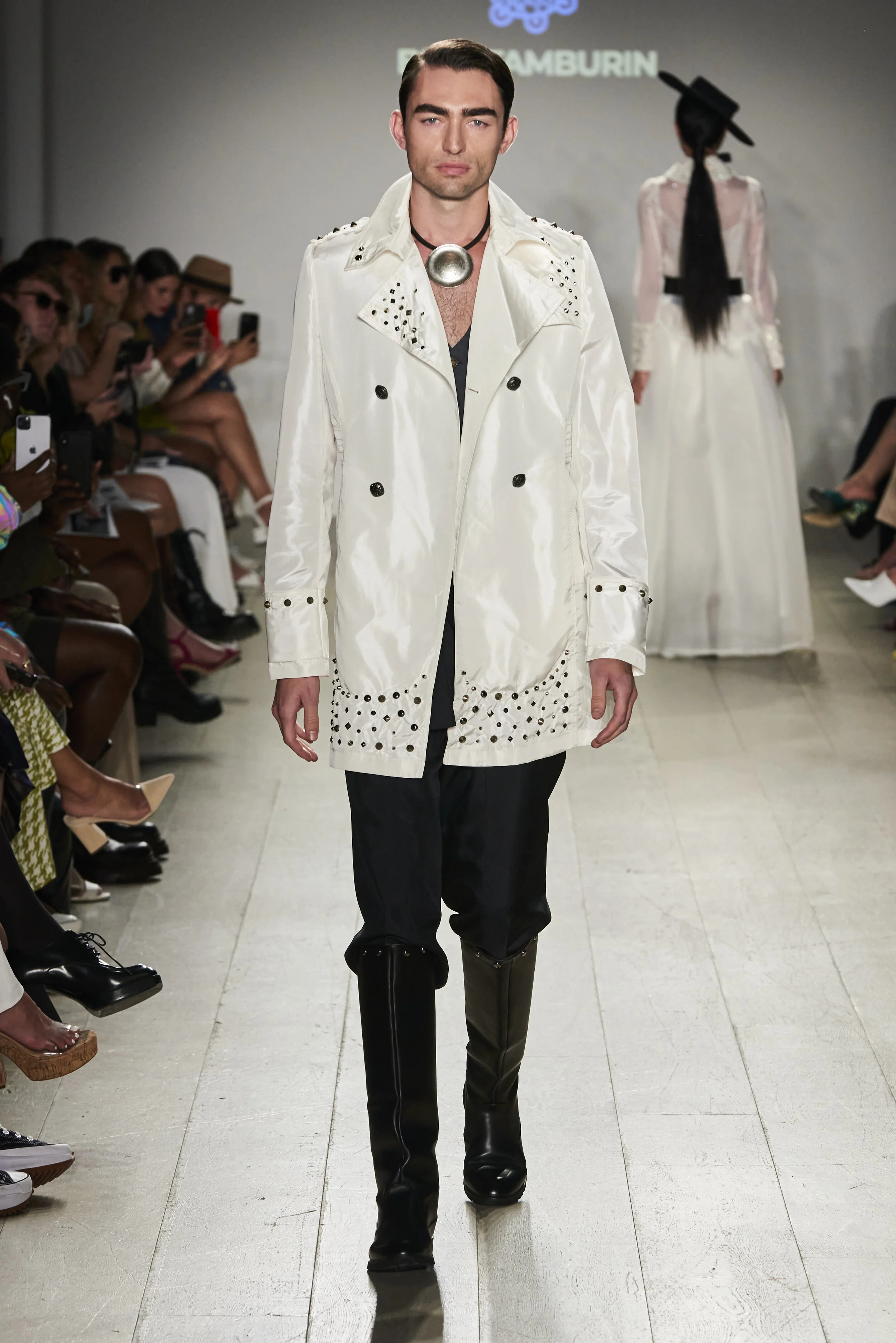 GLOBAL FASHION COLLECTIVE I &amp; II NYFW SS22 blue tamburin fashionado