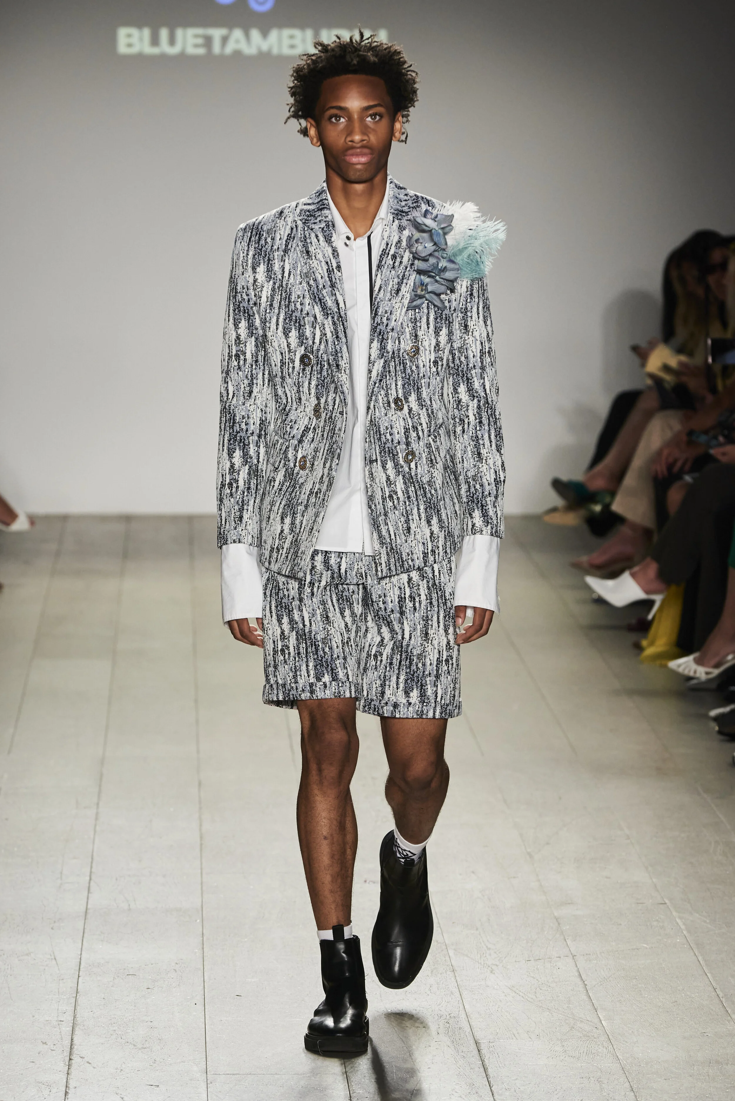 GLOBAL FASHION COLLECTIVE I &amp; II NYFW SS22 blue tamburin fashionado