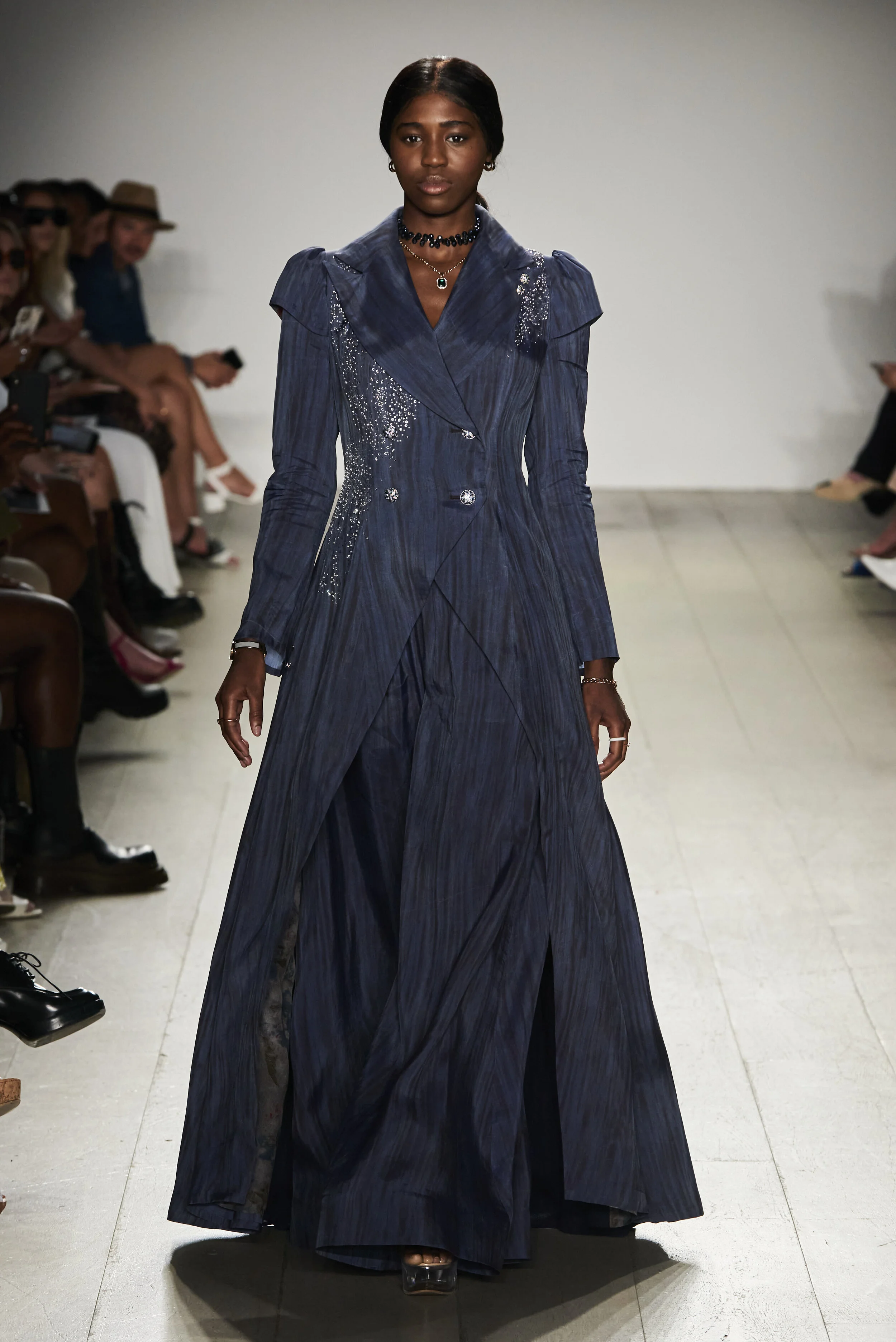 GLOBAL FASHION COLLECTIVE I &amp; II NYFW SS22 blue tamburin fashionado