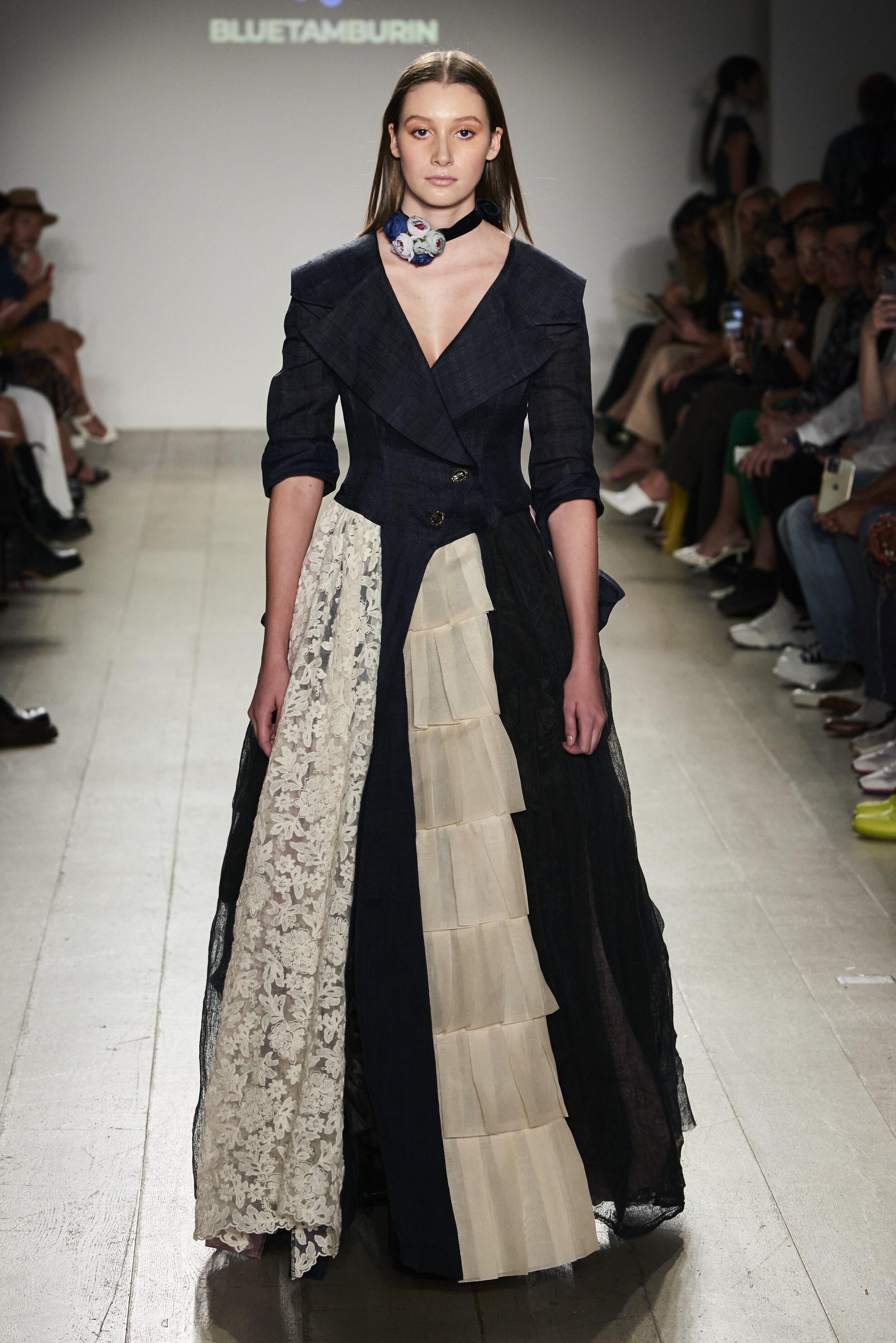 GLOBAL FASHION COLLECTIVE I &amp; II NYFW SS22 blue tamburin fashionado