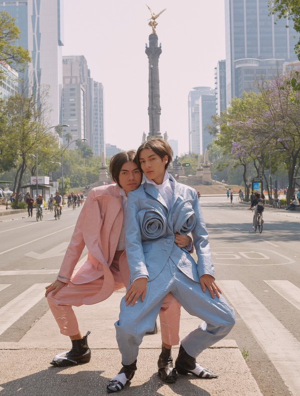 Amantes Encontrados, 2019, for Vogue Italia. Photographer: Paola Vivas. Fashion: Sánchez-Kane. Styling: Chino Castilla. Models: Emiliano and Samuel for Güerxs Agency.
