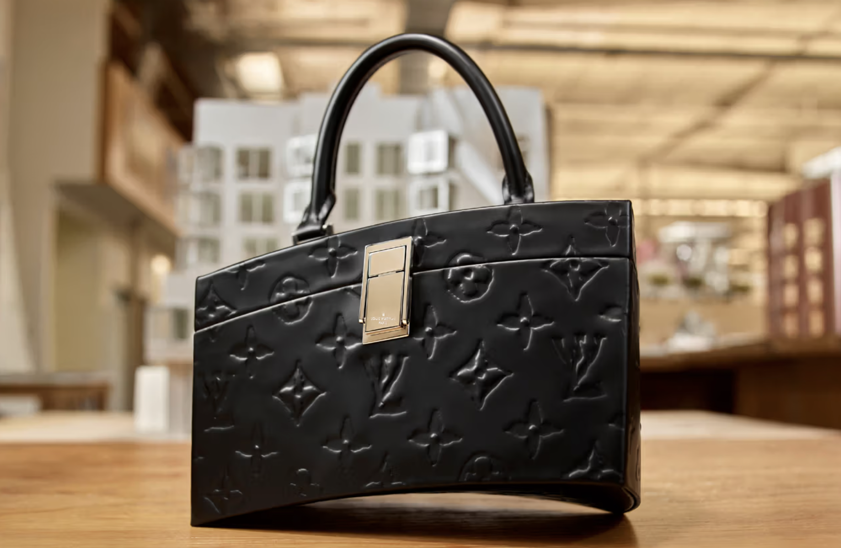 Frank Gehry x LV Collaboration  Handbags at Art Basel Miami Beach