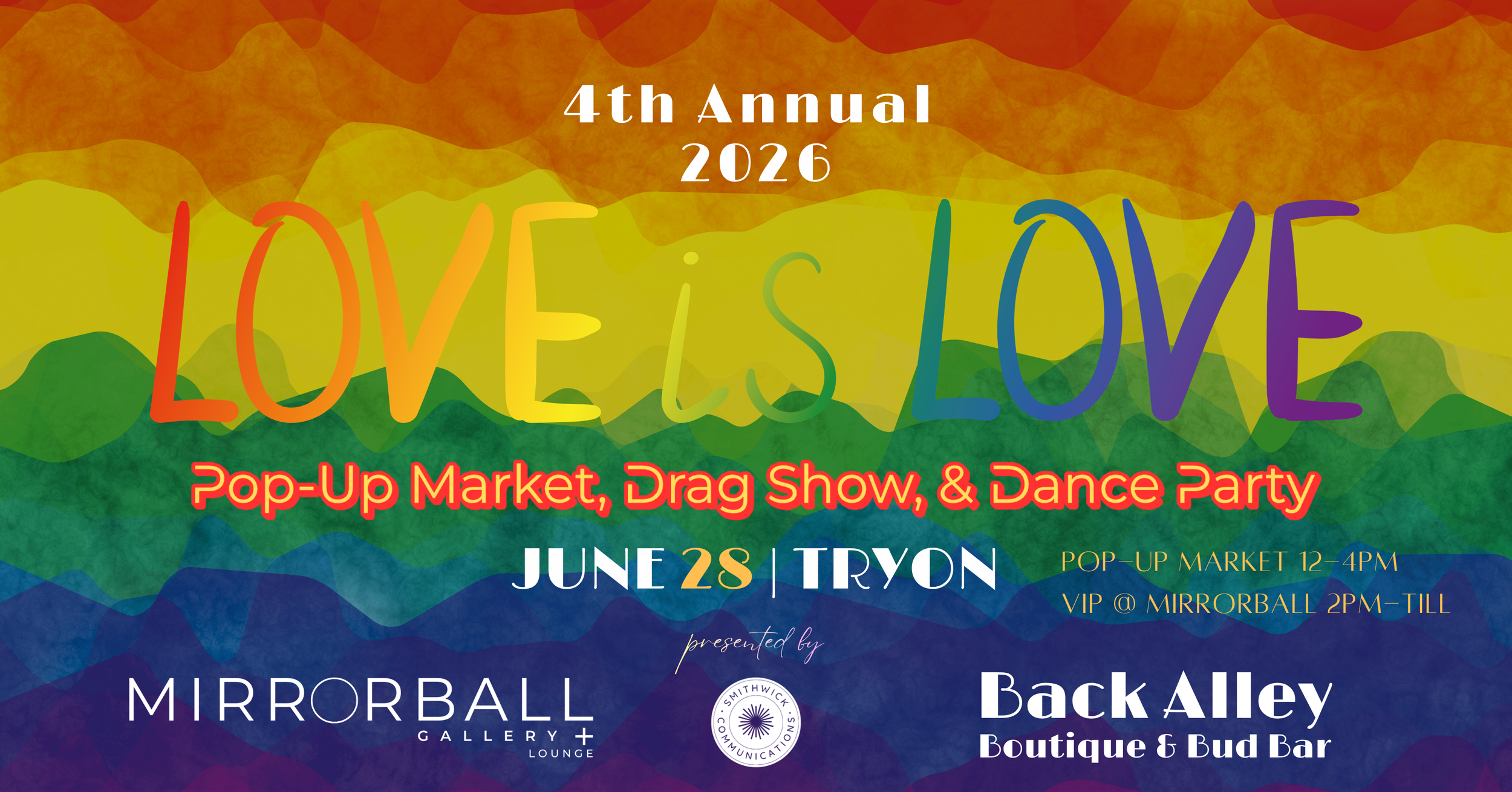 Tryon Pride Festival 2026 Returns with Drag Show, DJ Molly Parti & Pride Market atMirrorball Gallery + Lounge